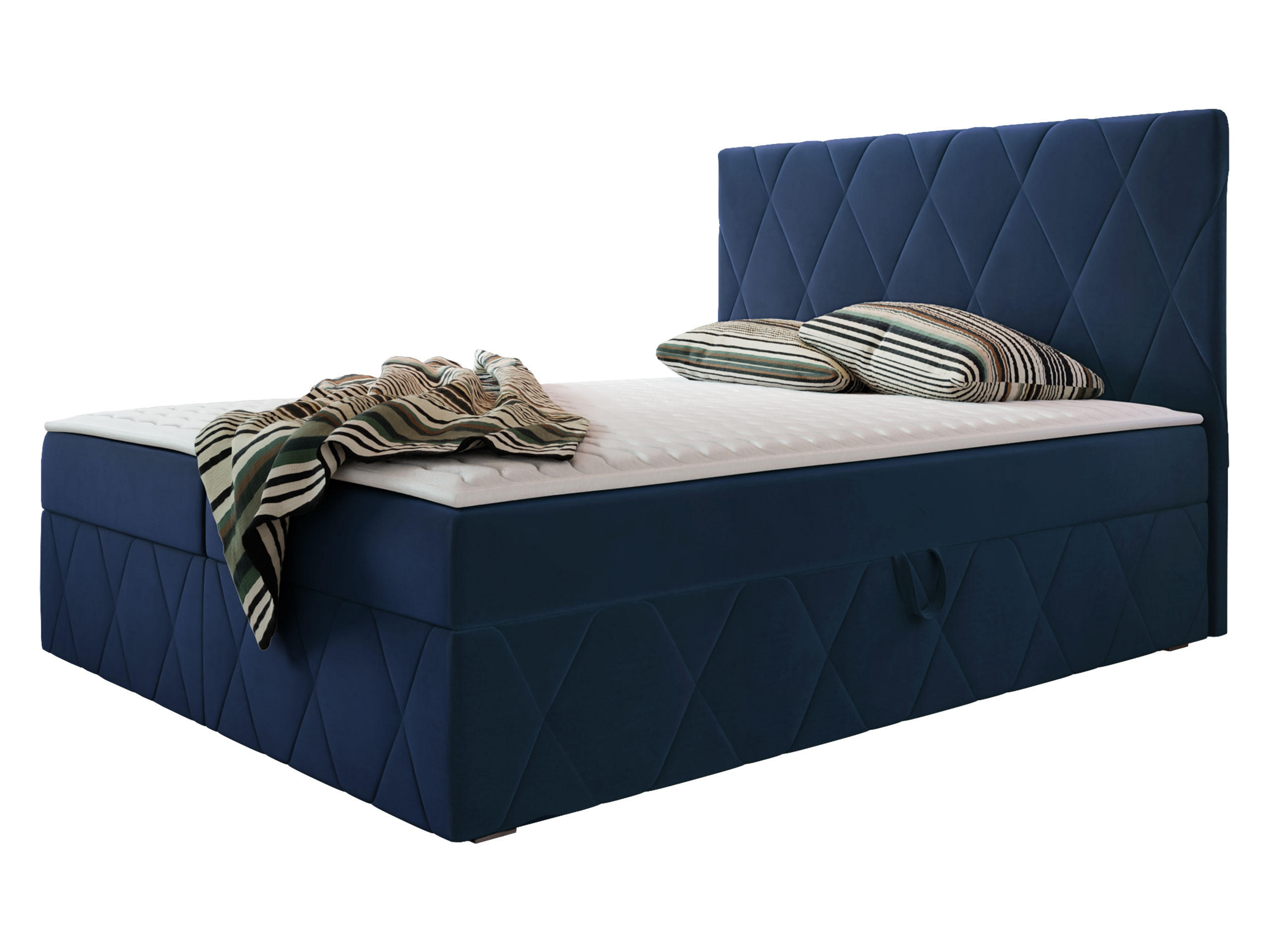 BOXBETT Simoti - Dunkelblau, Holzwerkstoff (180/200cm) - MIRJAN24