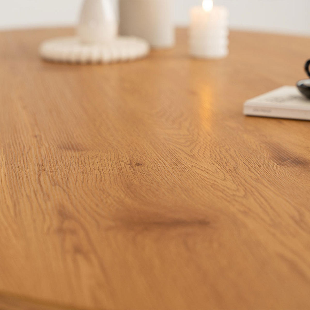 ESSTISCH OVAL AVENTIS - Light Oak, 200 x 120 cm - Hellbraun, Holz (200/120/4cm) - Home Deluxe