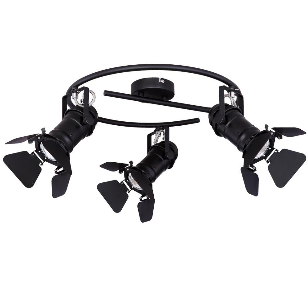 DECKENLEUCHTE Metall Schwarz 3-flammig - Schwarz, Metall (40/40/26.5cm) - Globo Lighting