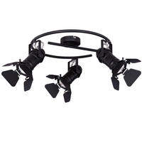 DECKENLEUCHTE Metall Schwarz 3-flammig - Schwarz, Metall (40/40/26.5cm) - Globo Lighting