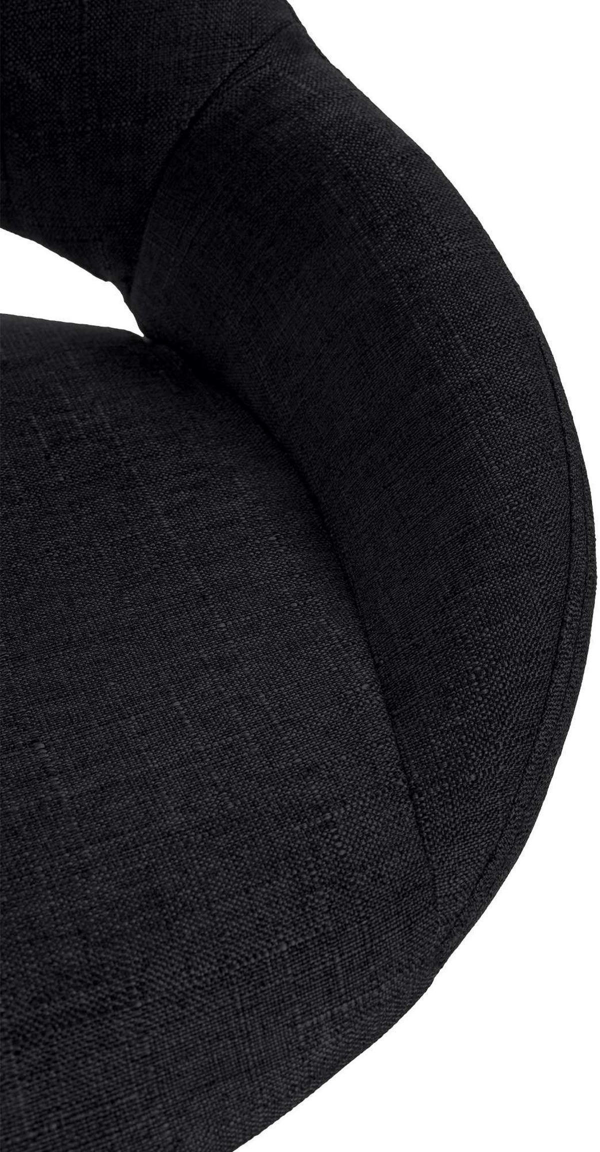 BARHOCKER 2er Set Stoff schwarz - Schwarz, Textil (47/85/48cm) - CLP