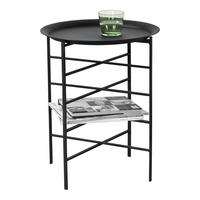 BEISTELLTISCH Wiltz - Schwarz, Metall (40/40/52cm) - [en.casa]
