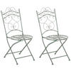 GARTENSTÜHLE Indi - 2er Set - antik-grün - Grün, Metall (40/50/92cm) - TPFGarden