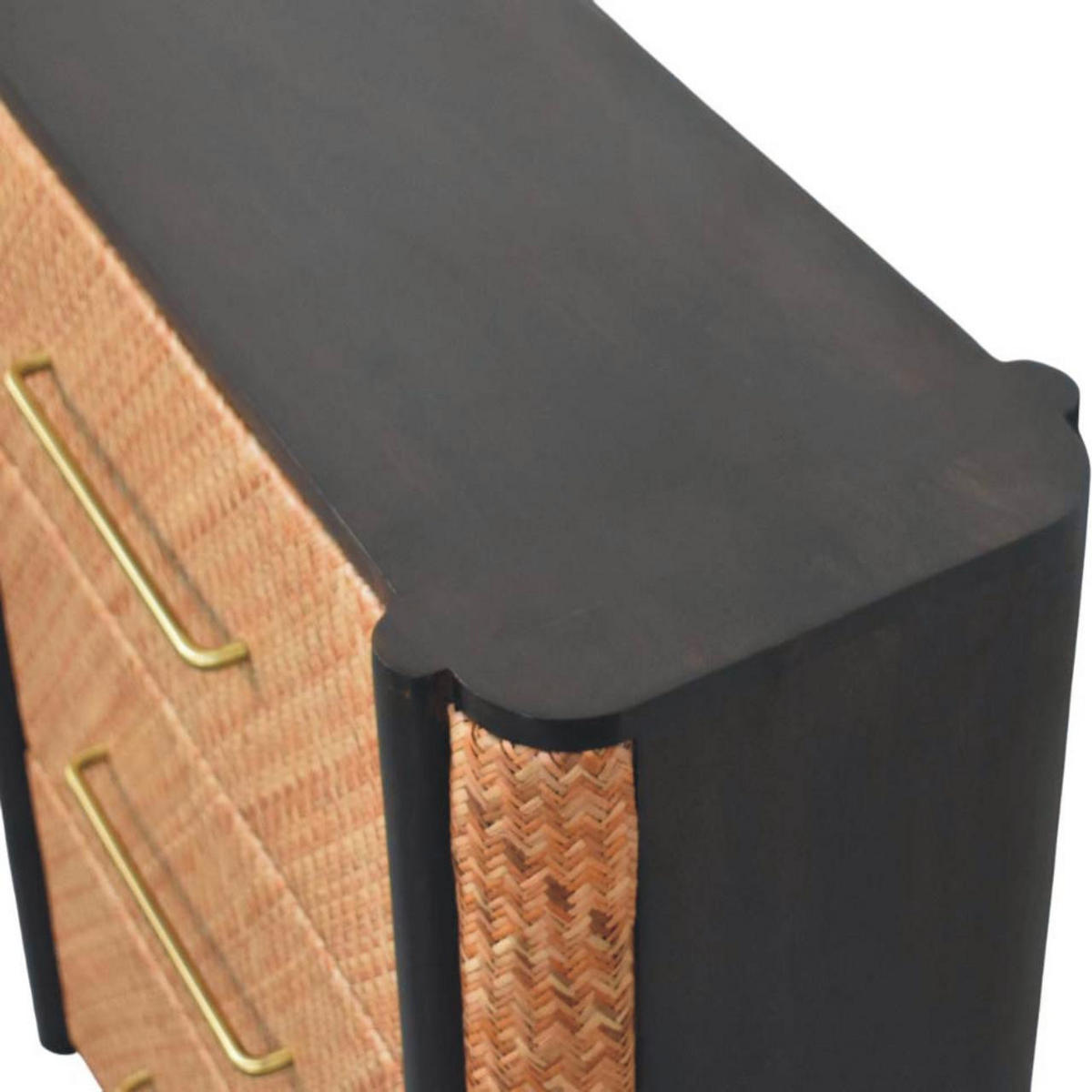 KOMMODE mit Mokka-Finish, 3 Schubladen, dunkelbraun - Dunkelbraun, Holz (90/86/40cm) - Artisan Furniture