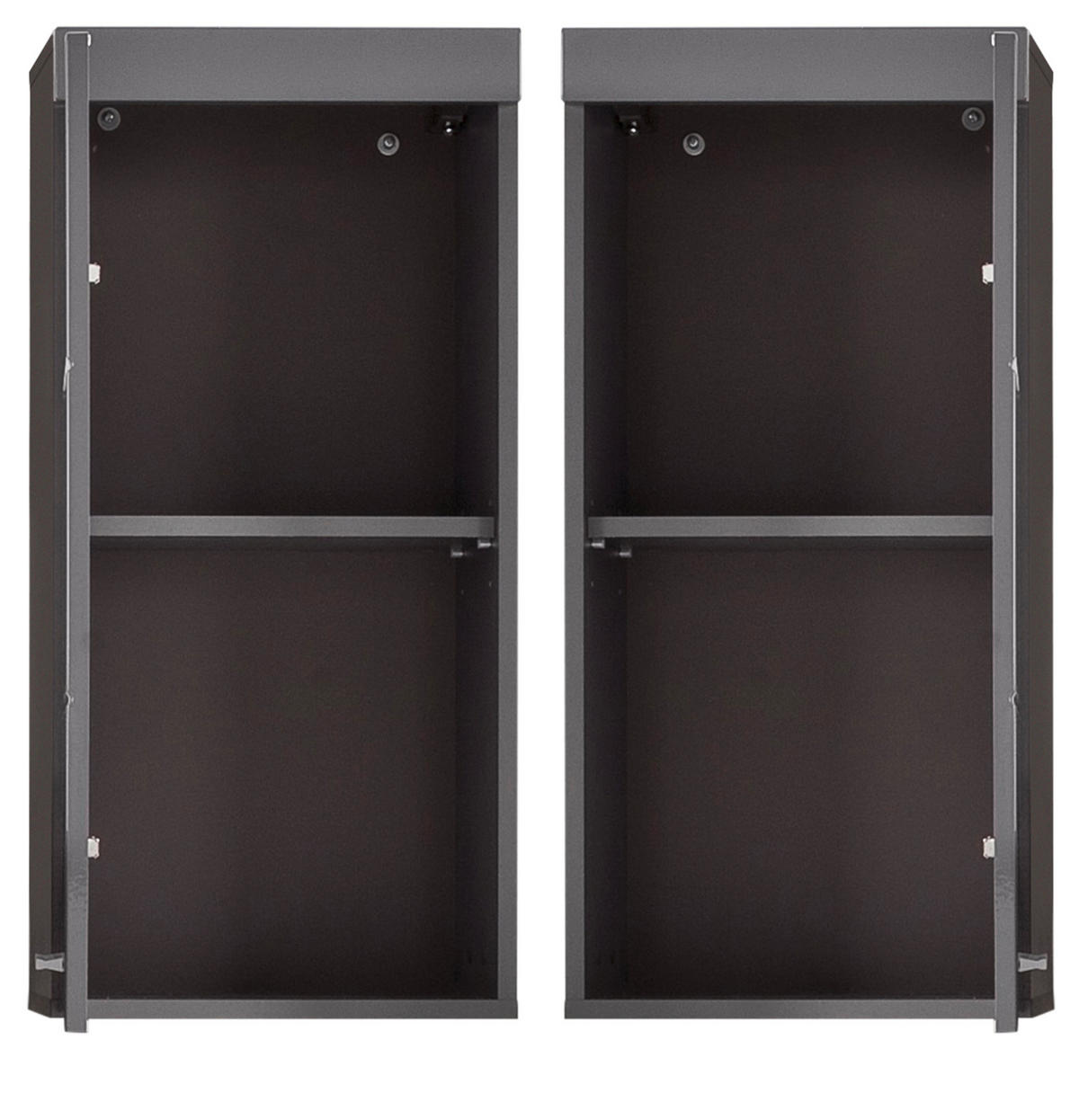 HÄNGESCHRANK grau Hochglanz 37 x 77 cm, Badschrank hängend - Grau, Holzwerkstoff/Kunststoff (37/77/23cm) - Top.Furn