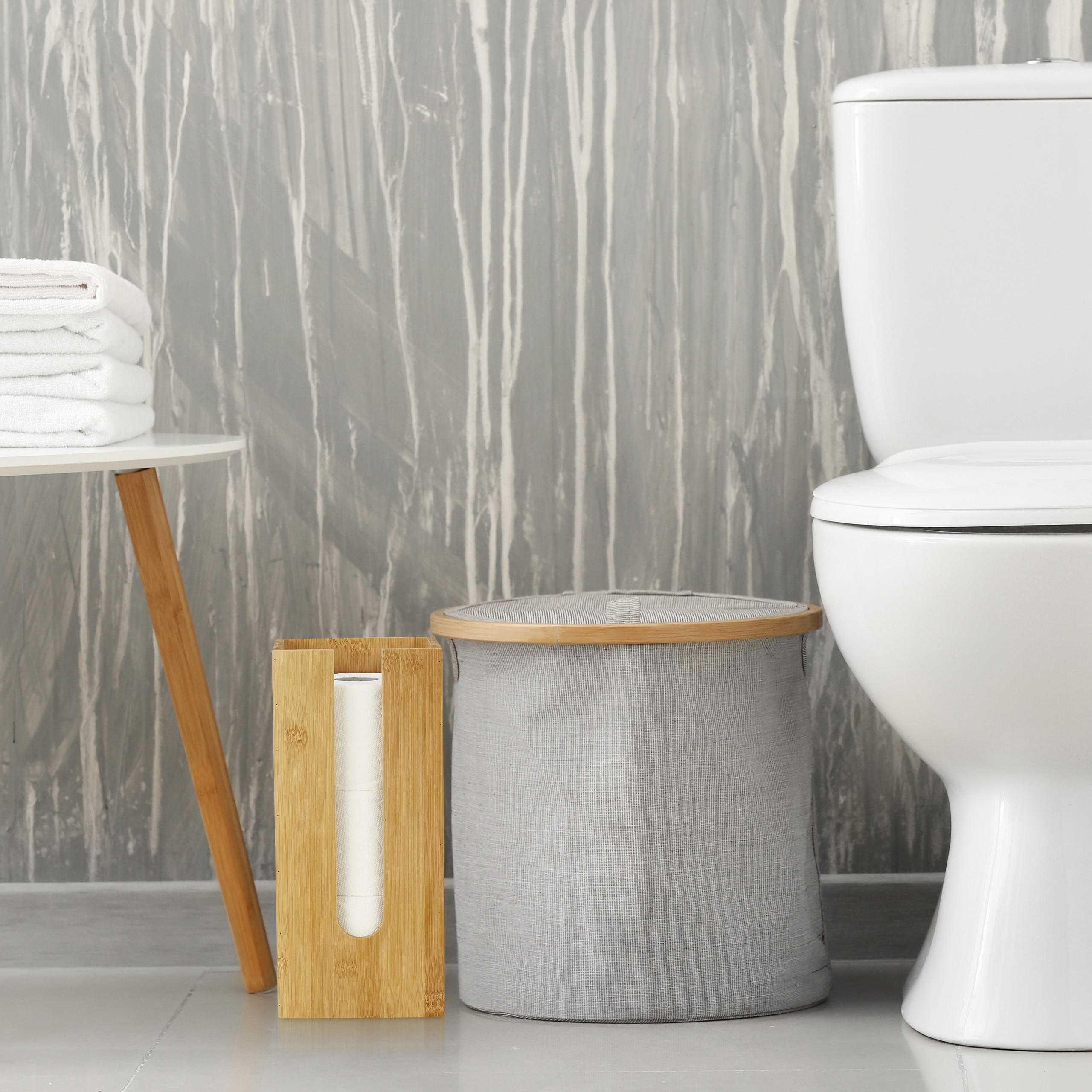 TOILETTENPAPIERHALTER - Hellbraun, Holz/Holzwerkstoff (15/33/15cm) - Relaxdays