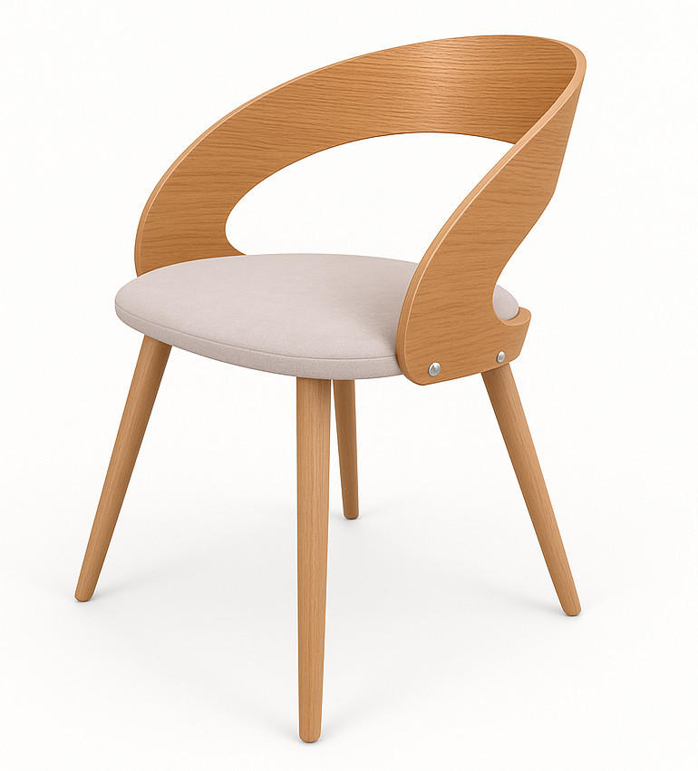 STUHL Weiß M-105 - Grau, Textil (57/82/47cm) - Sepro Meble