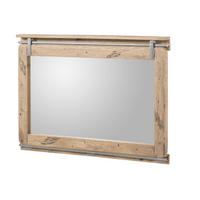 SPIEGEL Mango 114x6x80 whitewash lackiert RAILWAY #378 - Beige, Holz (114/80/6cm) - Massivmoebel24