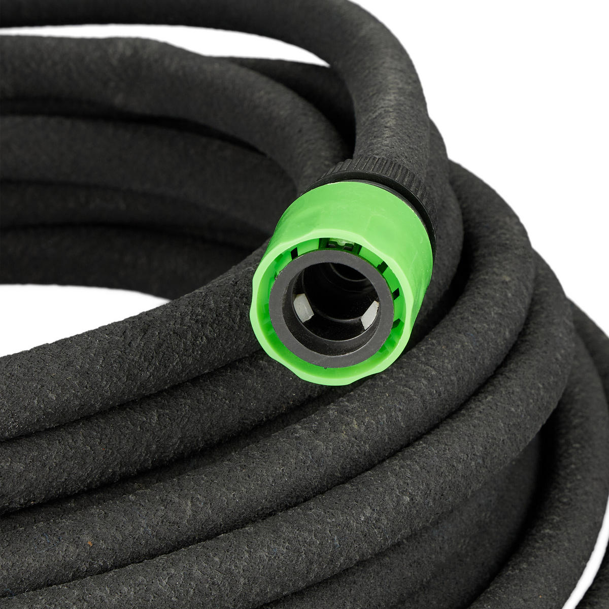 TROPFSCHLAUCH - Schwarz, Kunststoff/Metall (10000cm) - Relaxdays