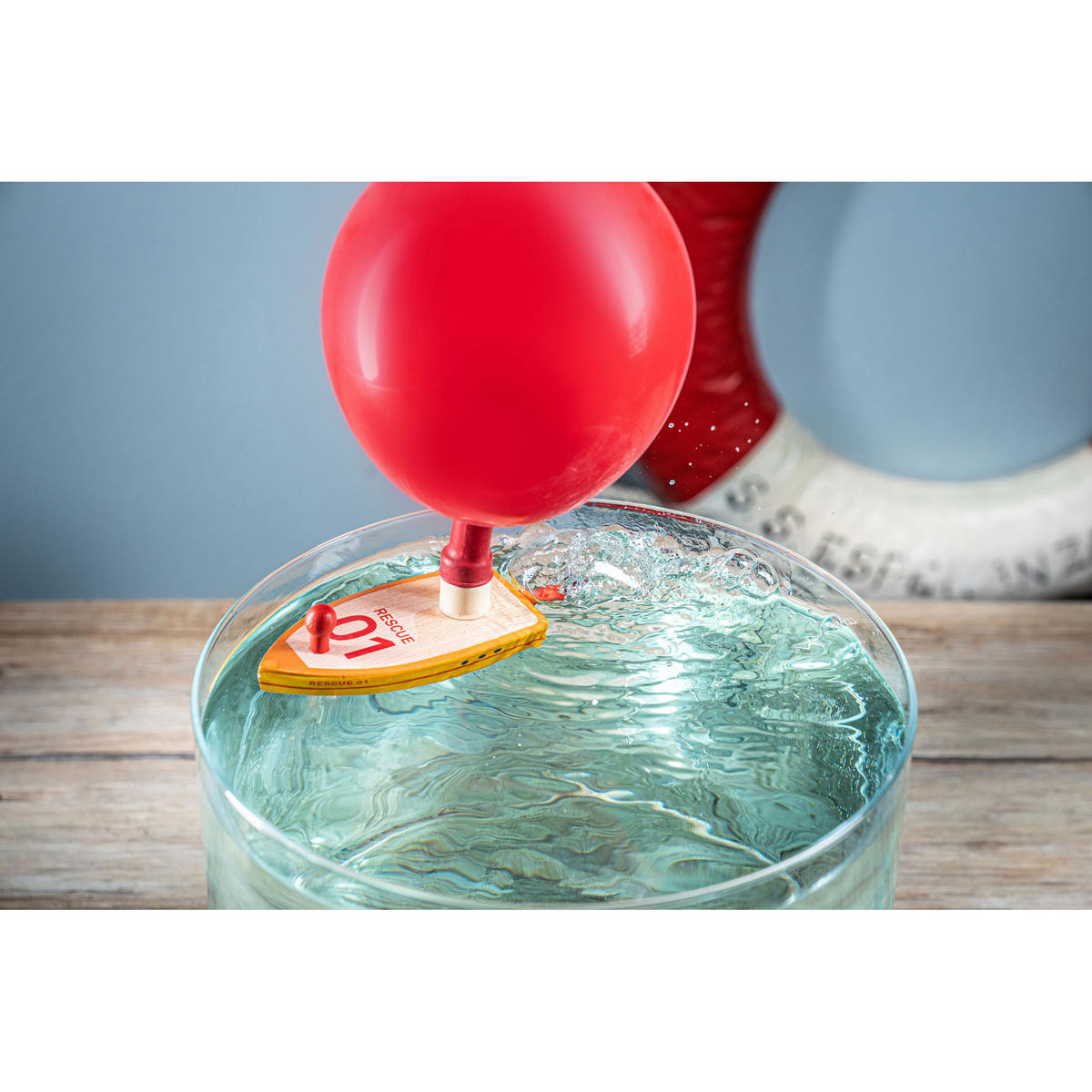 SPIELZEUGBOOT Baloon Pusters Rescue 01,, Kiefernholz, Mint - Multicolor, Holz (6/4/13cm)