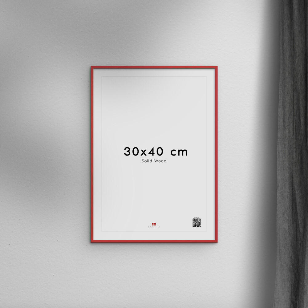 RAHMEN Rotes Holz Acryl - Rot, Holz/Papier (30/40/2cm) - Poster&Frame
