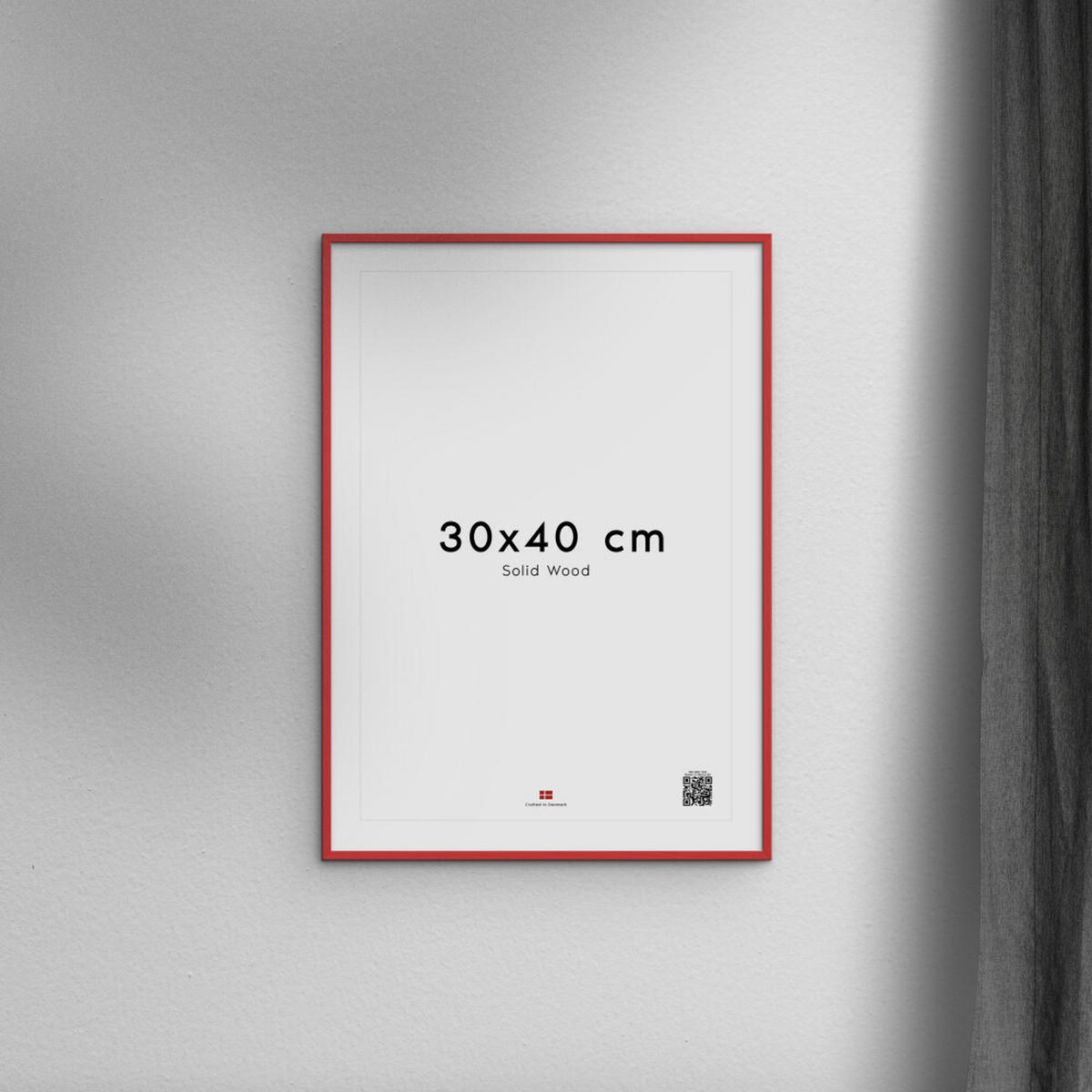 RAHMEN Rotes Holz Acryl - Rot, Holz/Papier (30/40/2cm) - Poster&Frame