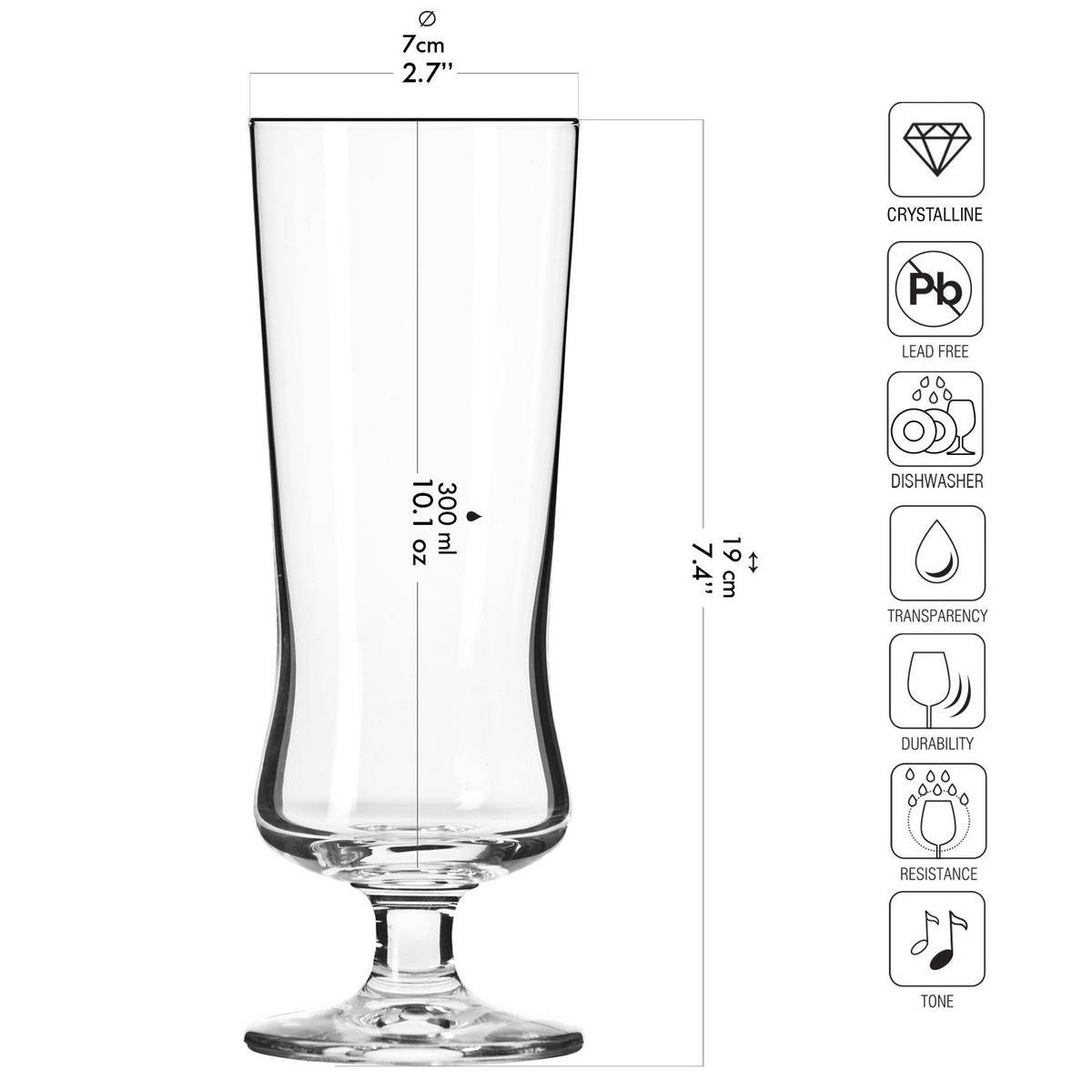 PINA COLADA GLÄSER, 6er-Set, 360 ml - Transparent, Glas (0.36L) - Krosno Glass