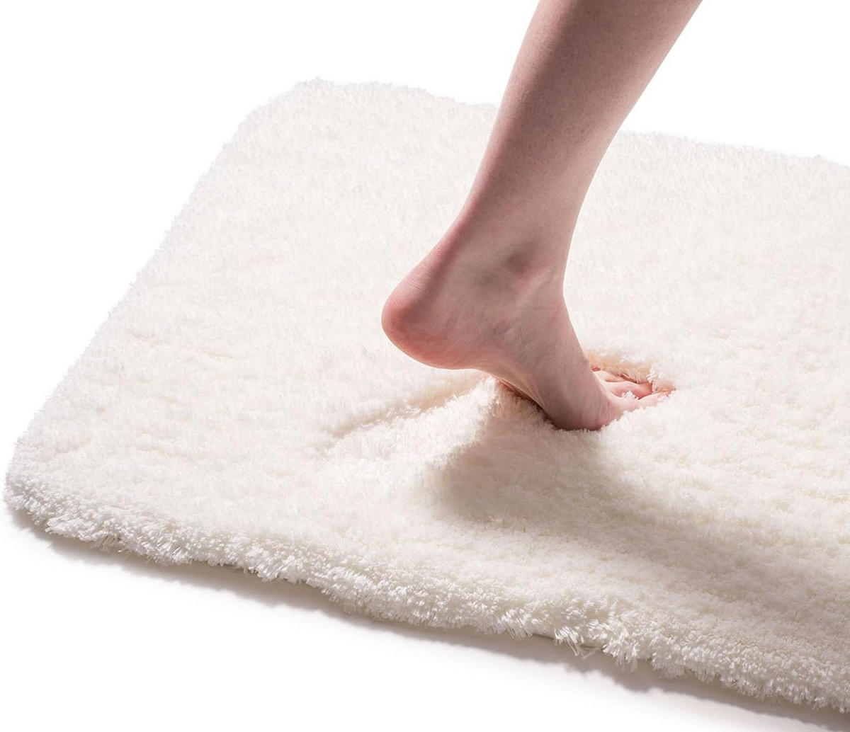 BADTEPPICH Deluxe CREME 70X120CM - Creme, Textil (120/70cm)