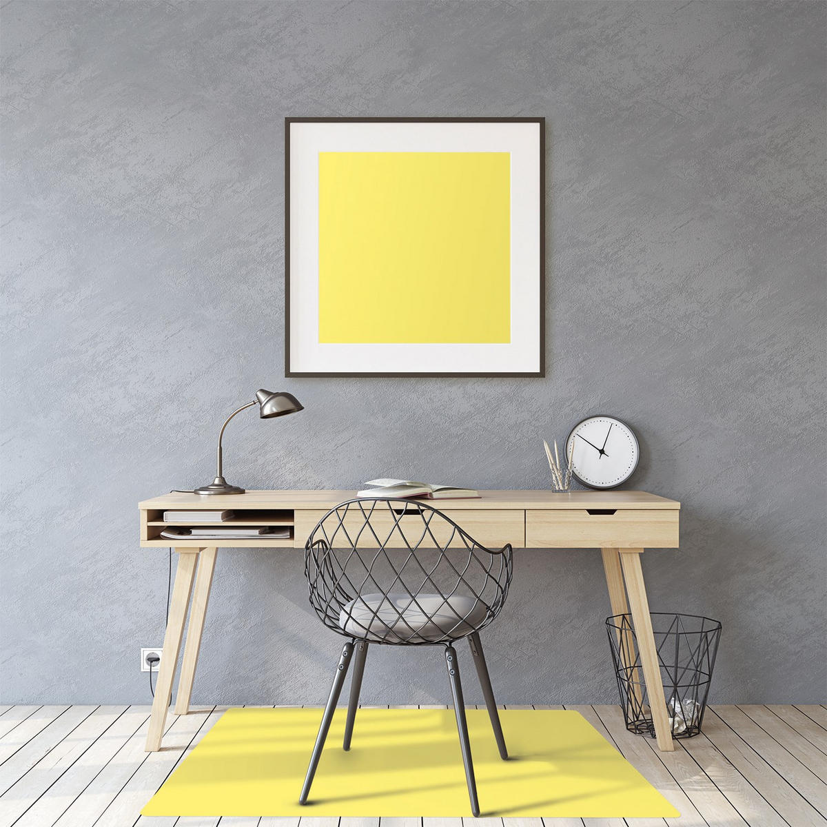 BODENSCHUTZMATTE 140x100 cm Zitrone - Grün, Kunststoff (100/1.6cm) - ArtPrintCave