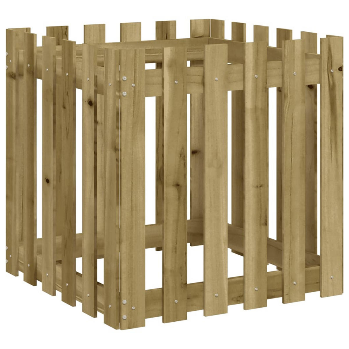 PFLANZKÜBEL Latten-Design 60x60x60 cm Kiefernholz Imprägniert - Braun, Holz (60/60/60cm)