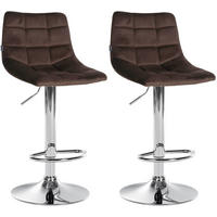 BARHOCKER Jerry Samt 87-108,5 cm Braun - Braun, Textil (43/87/46.5cm) - furnicato