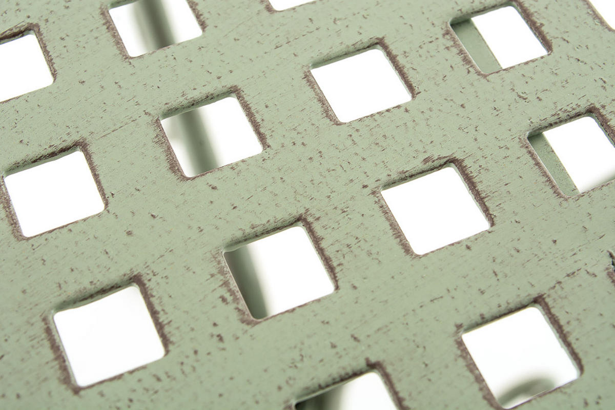 GARTENBEISTELLTISCH rund Ø70 cm Metall antik-grün - Grün, Metall (70/70/74cm) - CLP