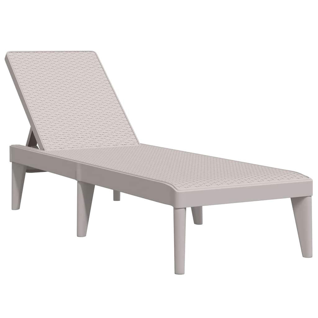 SONNENLIEGE Cappuccino-Braun 186/60/29 Cm PP - Cappuccino, Kunststoff (60/29/186cm) - vidaXL