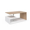 COUCHTISCH Guillermo Weiß/Sonoma 91 x 52,6 cm - Weiß/Sonoma Eiche, Holzwerkstoff (52.6/91/41cm) - Vicco