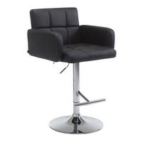 BARHOCKER Los Angeles 93x60x56 cm schwarz - Schwarz, Leder (60/93/56cm) - furnicato