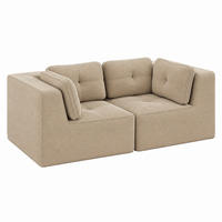 ECKSOFA modular Cord Beige - Beige, Kunststoff (104/69/208cm) - Meubliv