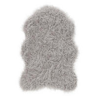 KUNSTFELL-TEPPICH Oscar Grau 60x90 cm - Grau, Textil (60/90cm) - benuta Nest