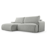 ECKSOFA mit Schlaffunktion Bordon, Hellgrau - Hellgrau, Textil (150/260cm) - Fedve