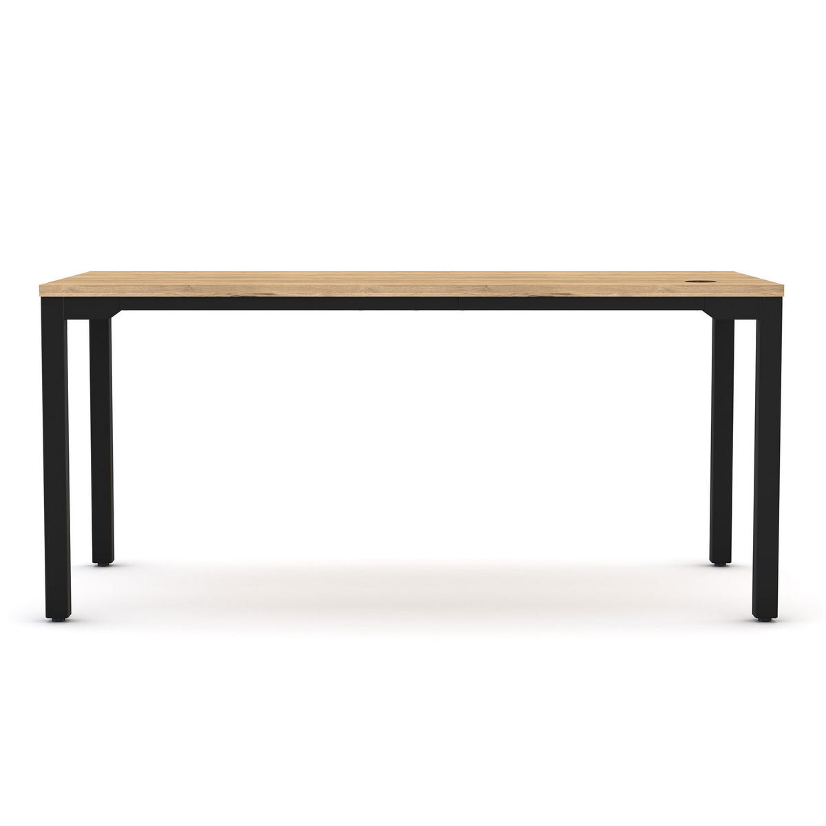 SCHREIBTISCH Höhenverstellbarer Schreibtisch Piacetta Eiche Natura Schwarz 160/80/73-118cm - Schwarz/Eiche Artisan, Holzwerkstoff/Metall (80/160/125cm) - ASSMANN