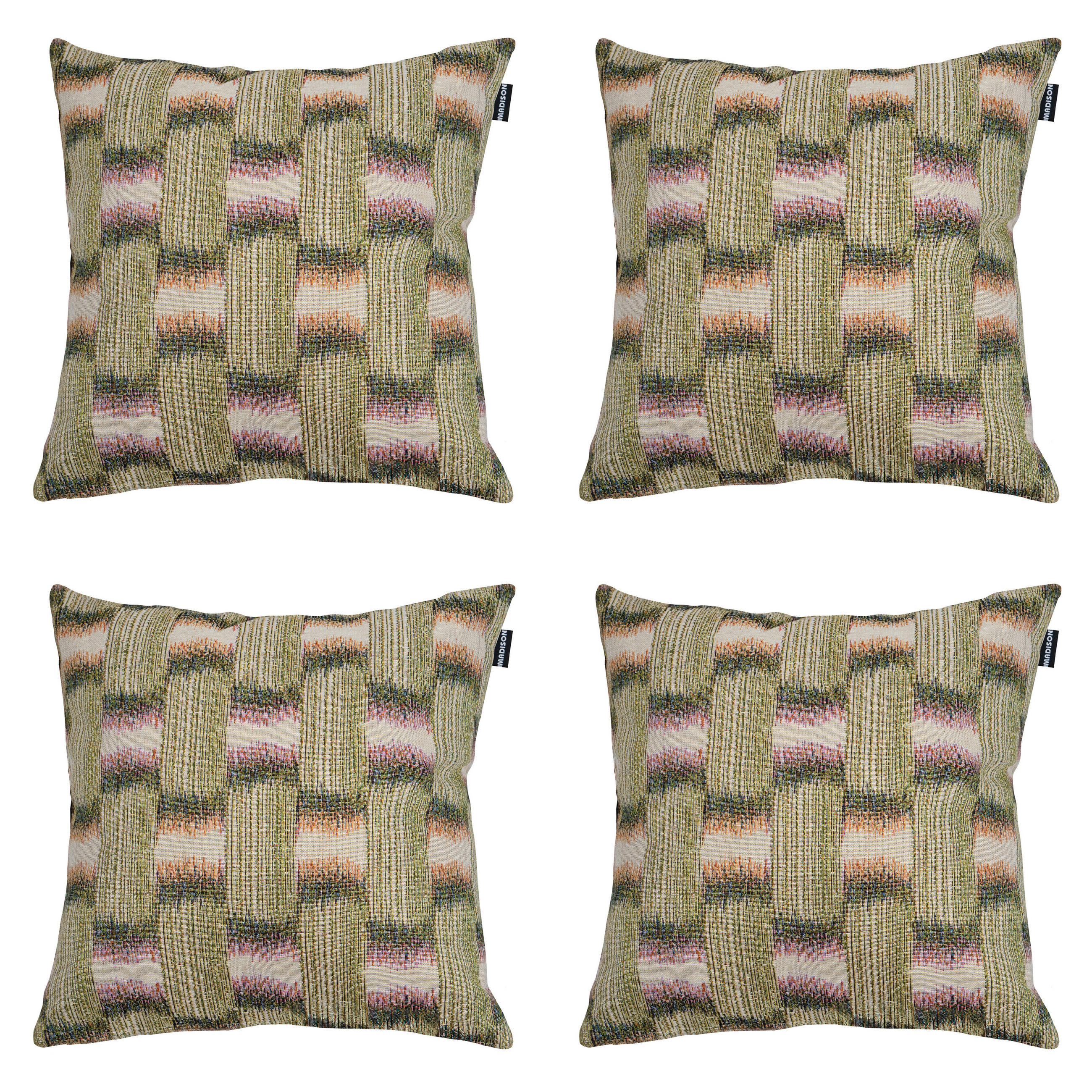 DEKORATIONSKISSEN Madison Home - Mehrfarbig - 45/45/10 cm - 4er-Set - Multicolor/Olivgrün, Textil (45/45cm) - Madison