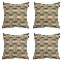 DEKORATIONSKISSEN Madison Home - Mehrfarbig - 45/45/10 cm - 4er-Set - Multicolor/Olivgrün, Textil (45/45cm) - Madison