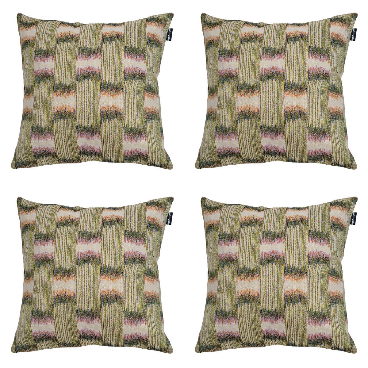 DEKORATIONSKISSEN Madison Home - Mehrfarbig - 45/45/10 cm - 4er-Set - Multicolor/Olivgrün, Textil (45/45cm) - Madison
