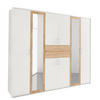 KLEIDERSCHRANK Diver weiß / Plankeneiche 270 / 58 / 207cm - Eichefarben/Weiß, Holz/Holzwerkstoff (270/207/58cm) - Wimex