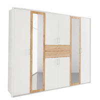 KLEIDERSCHRANK Diver weiß / Plankeneiche 270 / 58 / 207cm - Eichefarben/Weiß, Holz/Holzwerkstoff (270/207/58cm) - Wimex