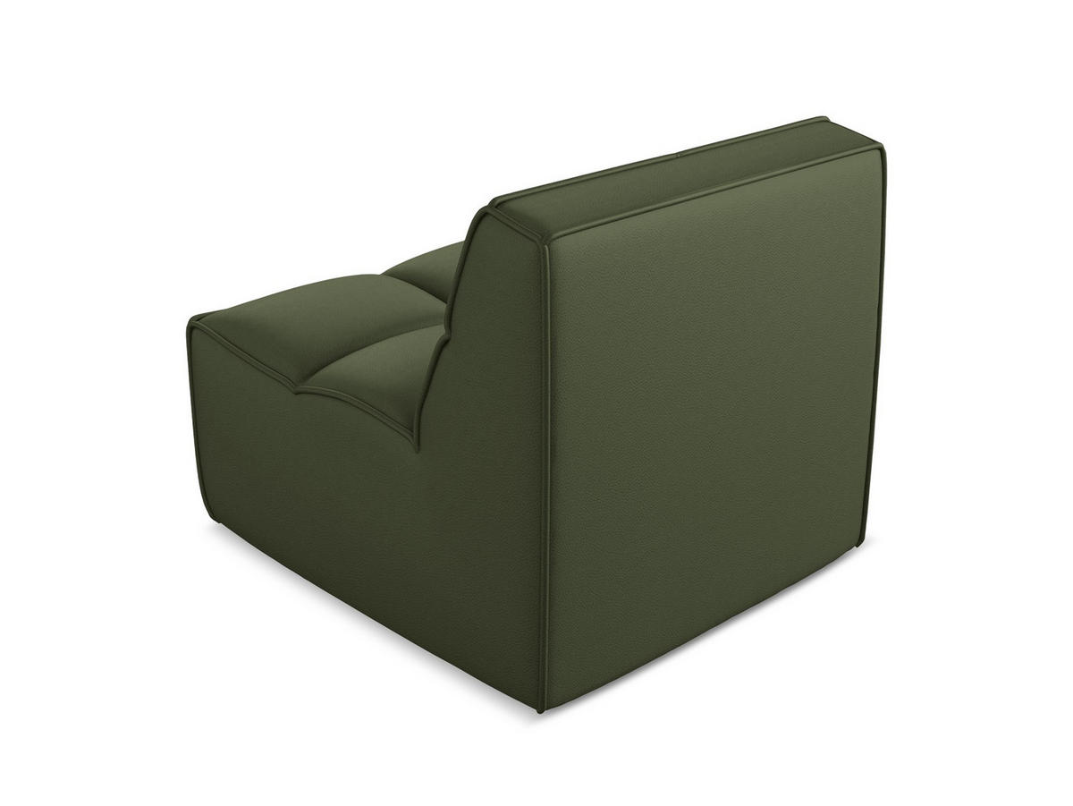 SESSEL Kunstleder Grün - Schwarz/Grün, Leder/Kunststoff (80/75/93cm) - Makamii
