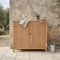 GARTENSCHRANK - Akaziefarben, Holz (110/86/56cm) - home24