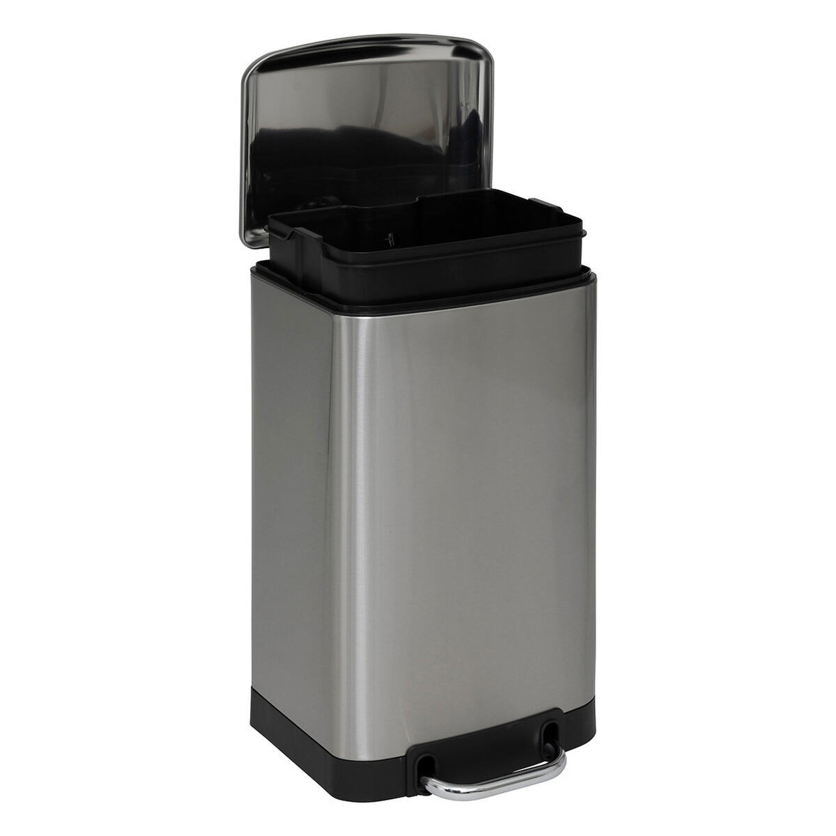 MÜLLEIMER mit Pedal Ariane 20 l 30/29,5/53,3 cm - Silberfarben, Metall (29.5/53.3/30cm) - 5five Simply Smart