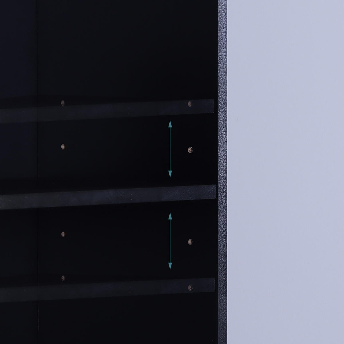 BÜCHERREGAL - Schwarz, Holzwerkstoff (60/178.5/24cm) - Relaxdays