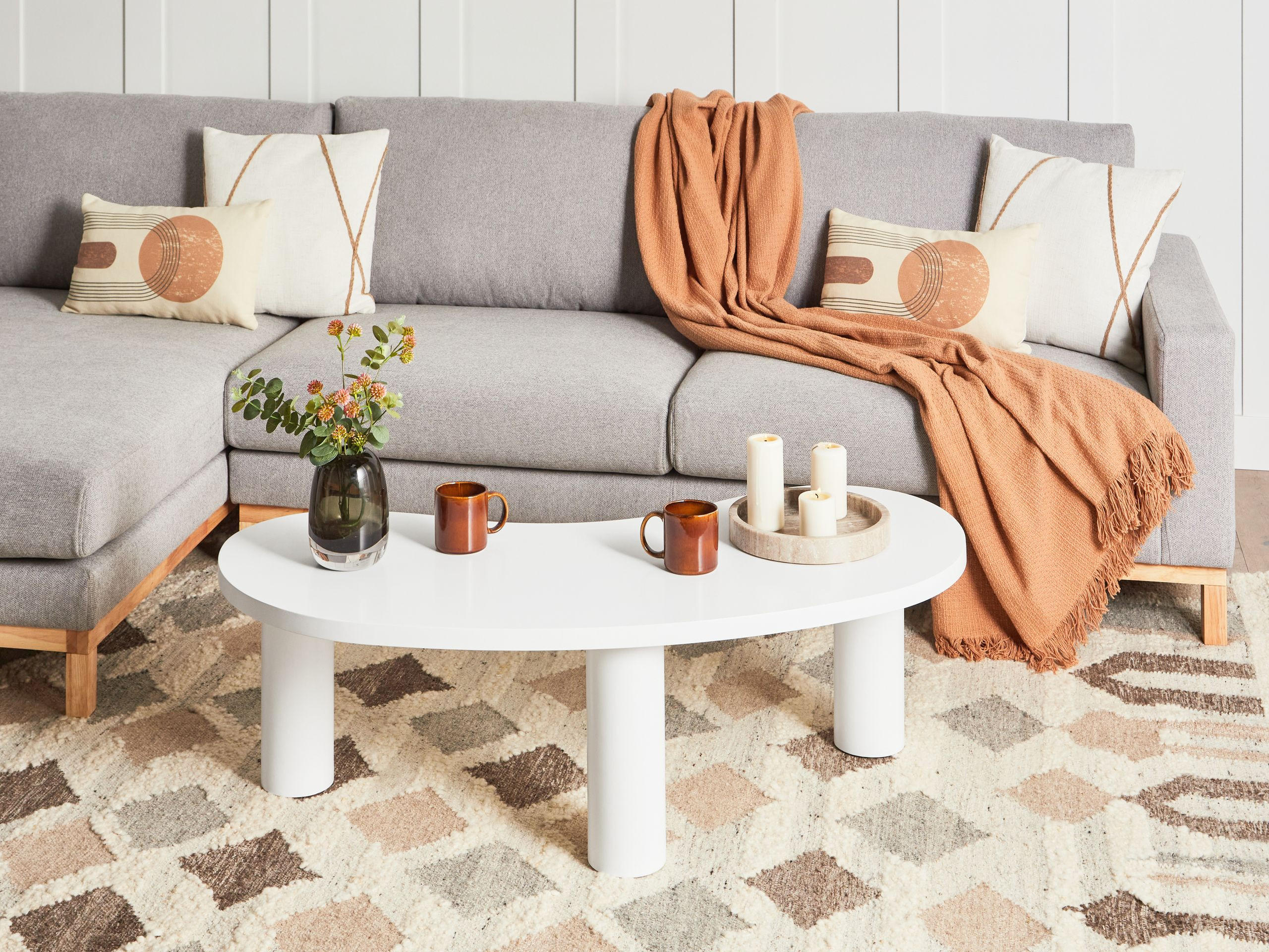 COUCHTISCH Weiß Auburn - Weiß, Holzwerkstoff (46/112/38cm) - Beliani