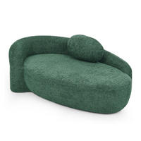 ECKSOFA 170/96/62 cm Grün Teddy mit Kissen - Grün, Textil (170/96cm) - Oxeza