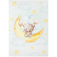 KINDERTEPPICH KIDS Creme Mond 160/230 cm - Creme, Textil (160/230cm) - Tapiso