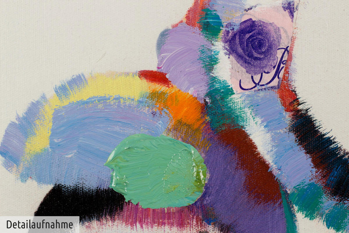 ACRYLBILD HANDGEMALT 80/80 cm - Multicolor, Holz/Textil (1.6/80cm) - KUNSTLOFT