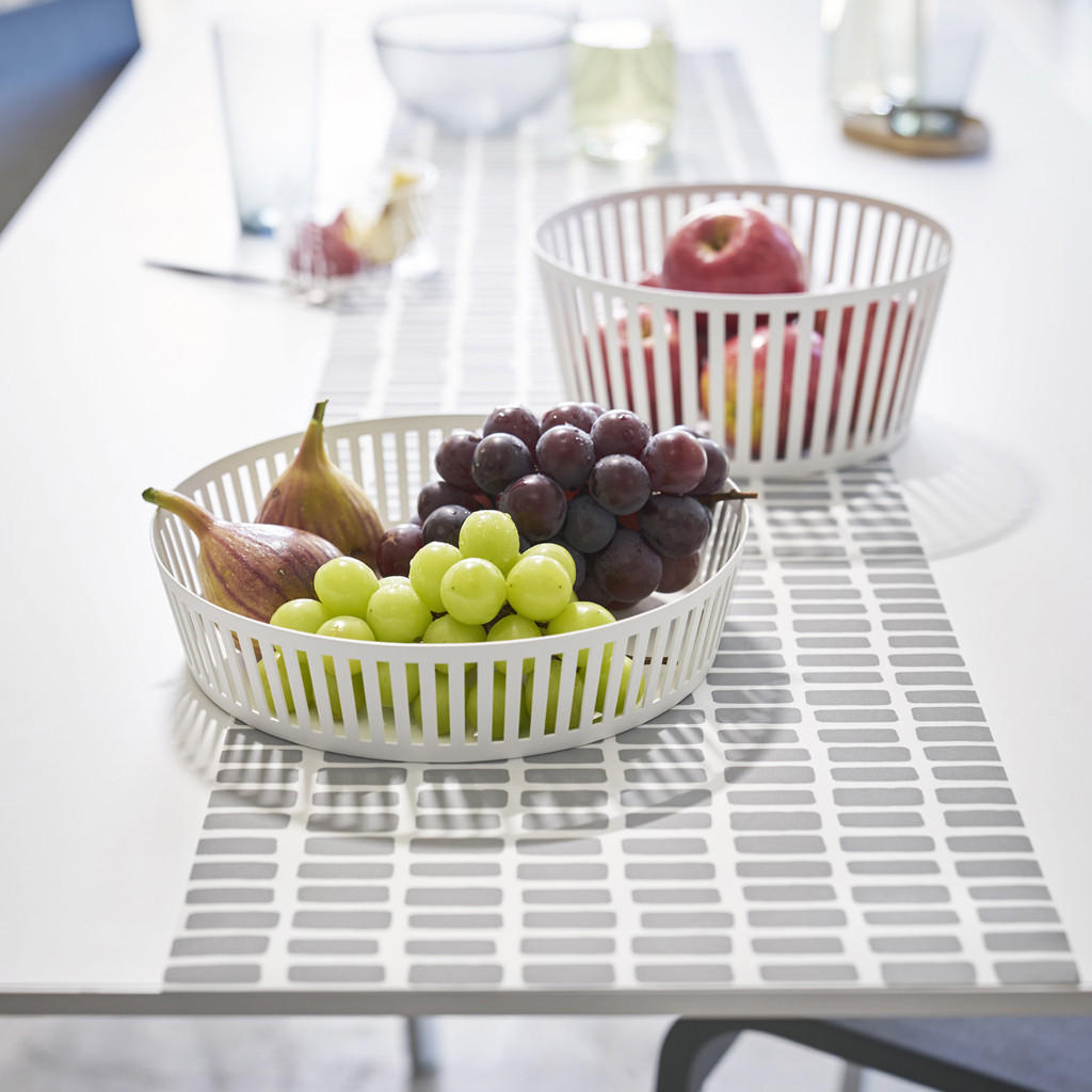 OBSTSCHALE 3813 Tower Weiß 5 x 25 x 25 cm - Weiß, Metall (5cm) - Yamazaki