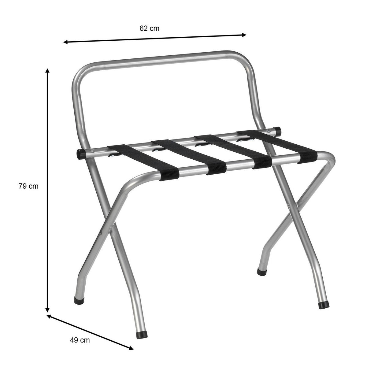 KOFFERSTÄNDER SUITE - Grau, Metall (62/70/49cm) - CARO-Möbel
