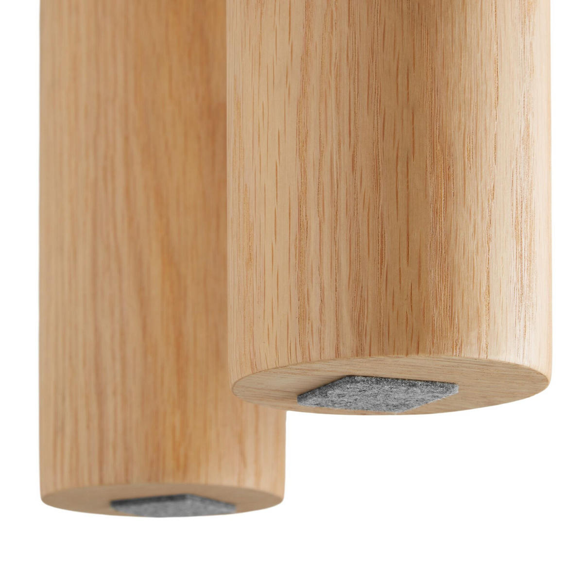 COUCHTISCH Sisi,bodenschonende Filzgleiter,Eiche hell - Eichefarben, Holz (80/80/35.5cm) - tectake