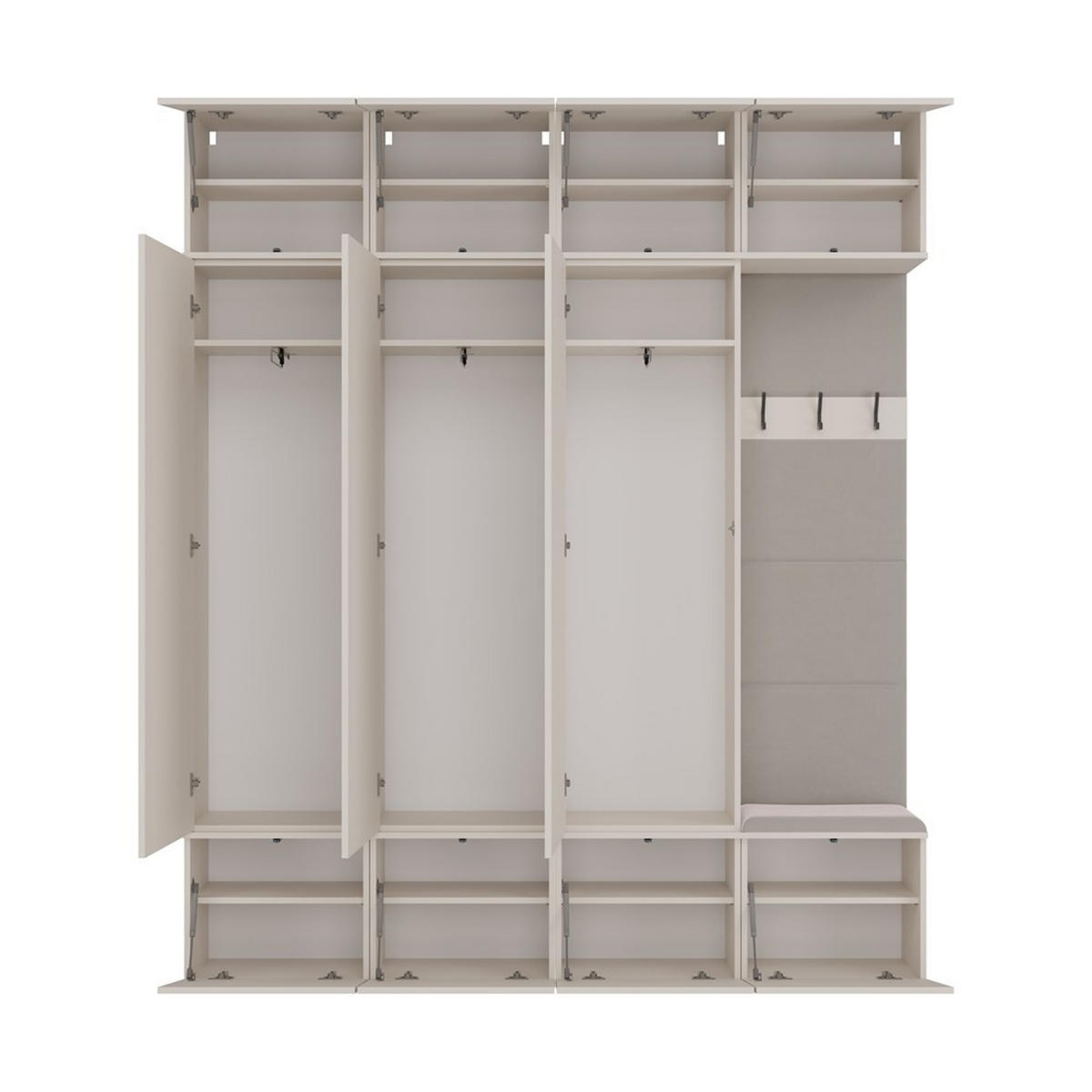 DULAP PENTRU HOL modern, set dulapuri: dulap pentru haine - dulap pentru pantofi, model cașmir 200/238/35 - cașmir, compozit lemnos (200/238/35cm) - RAUMHIRSCH FURNITURE
