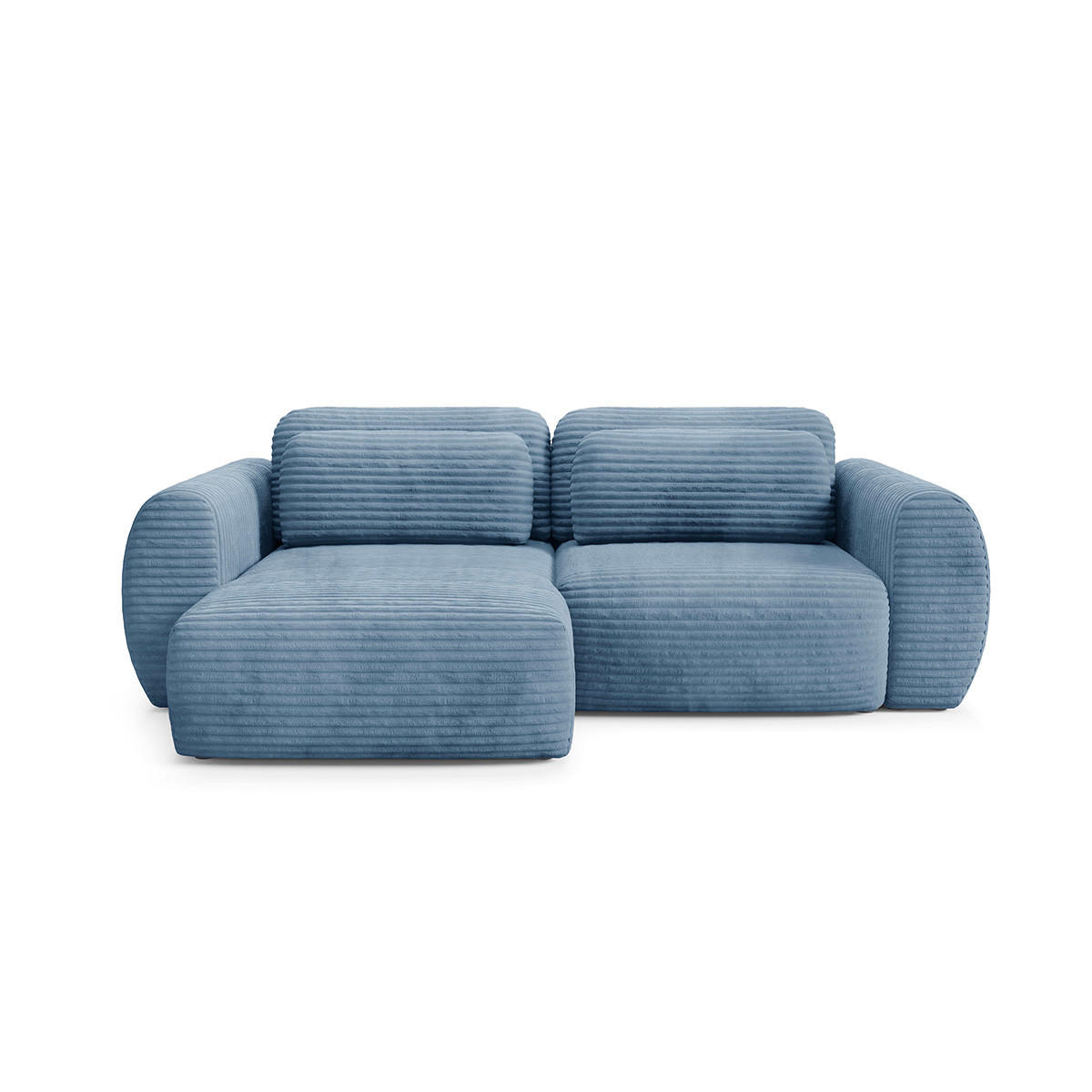 ECKSOFA Camilla 3 Sitzplätze Hellblau - Blau, Holz (270/165cm) - Petits-meubles