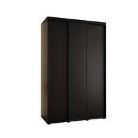 SCHWEBETÜRENSCHRANK 235,2/150/60 3-türig - Schwarz, Holz/Metall (150/235/60cm) - Abiks Möbel