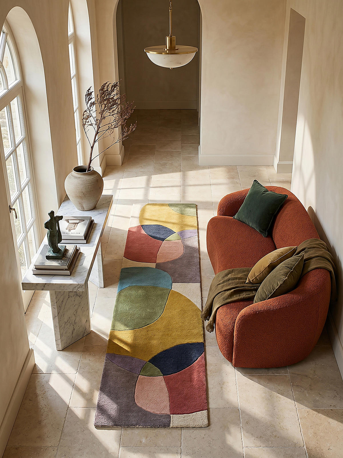 TEPPICH aus Wolle AIRE in Bunt, abstrakt, 60 x 230 cm - Multicolor, Textil (60/230cm) - KADIMA DESIGN