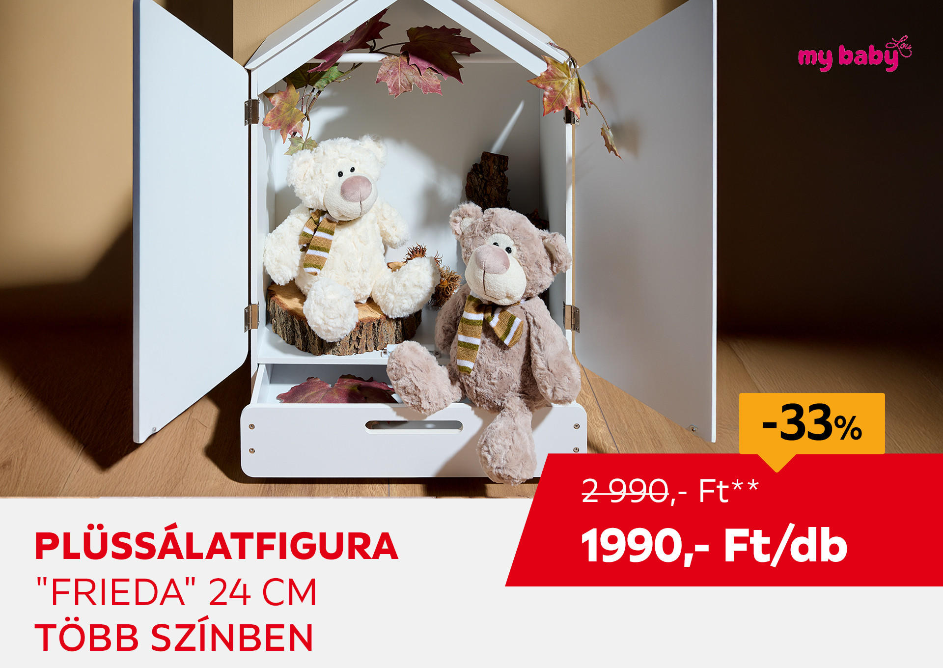 PLÜSSÁLATFIGURA "FRIEDA" 24 CM Kiemelt termék 2990 Ft.- helyett 1990 Ft.-